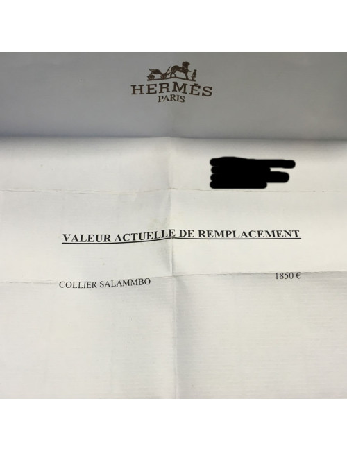 Collier HERMES "Salammbo" en argent 925