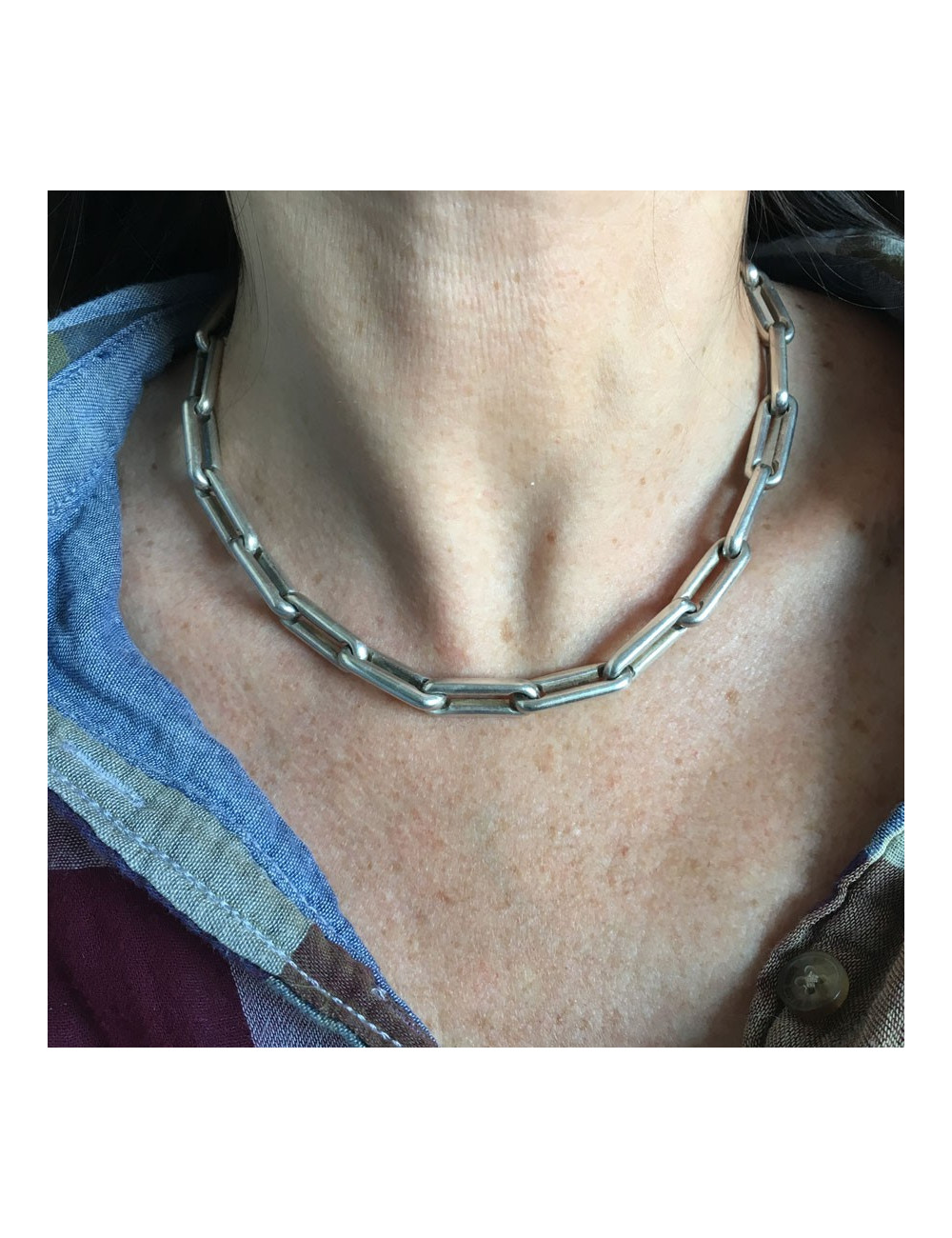 Collier HERMES "Salammbo" en argent 925