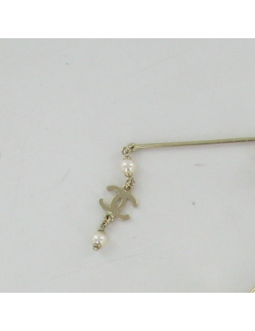 Sautoir perles blanches CHANEL