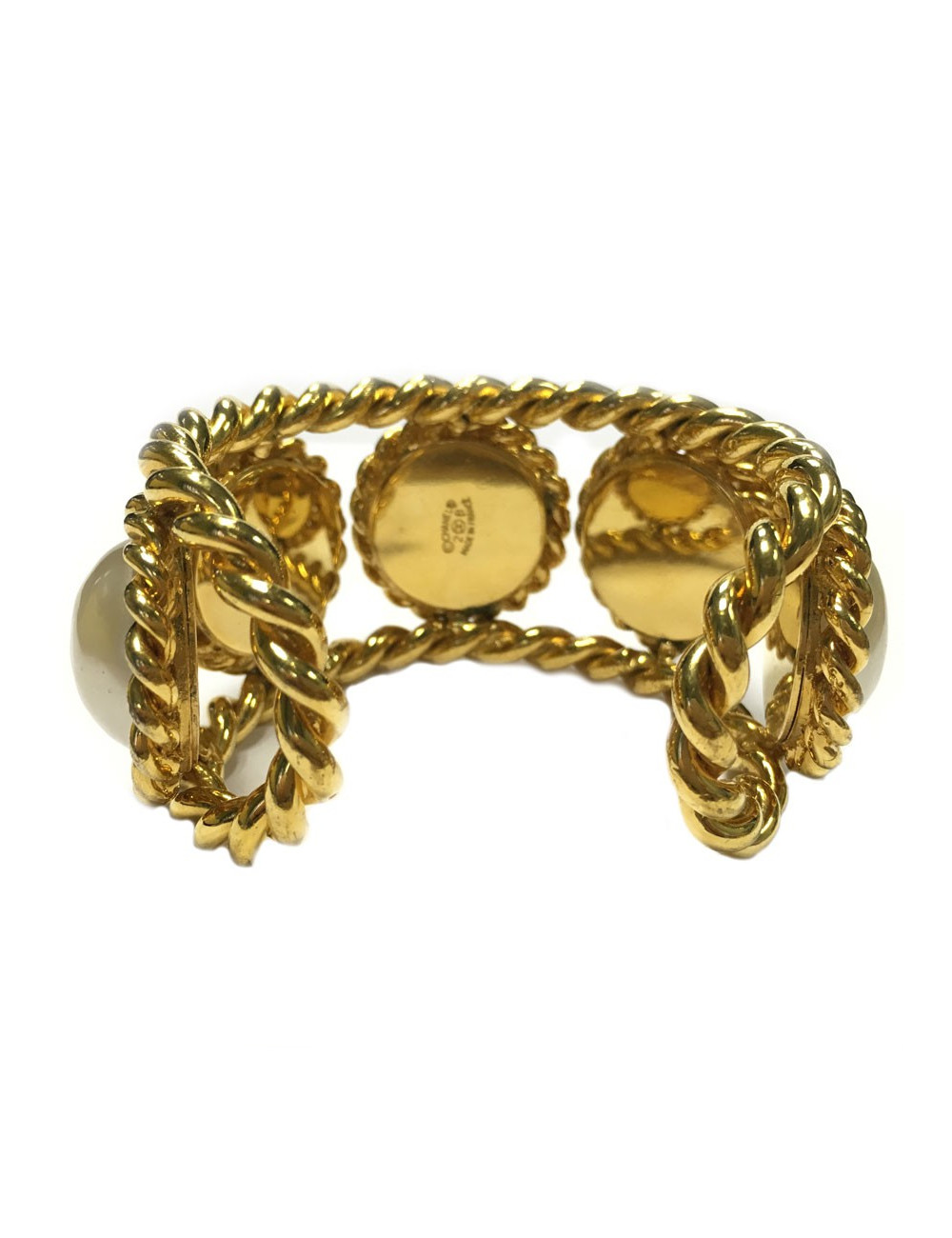Cuff Couture CHANEL gold and pearls