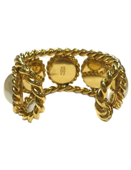 Cuff Couture CHANEL gold and pearls