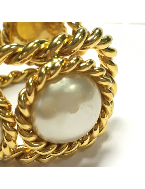 Cuff Couture CHANEL gold and pearls