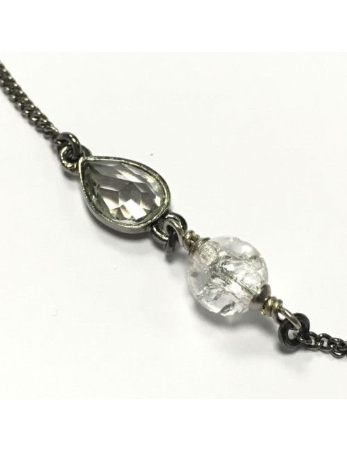 Collier CHANEL en ruthénium