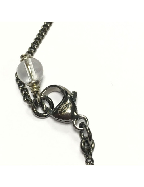 Collier CHANEL en ruthénium