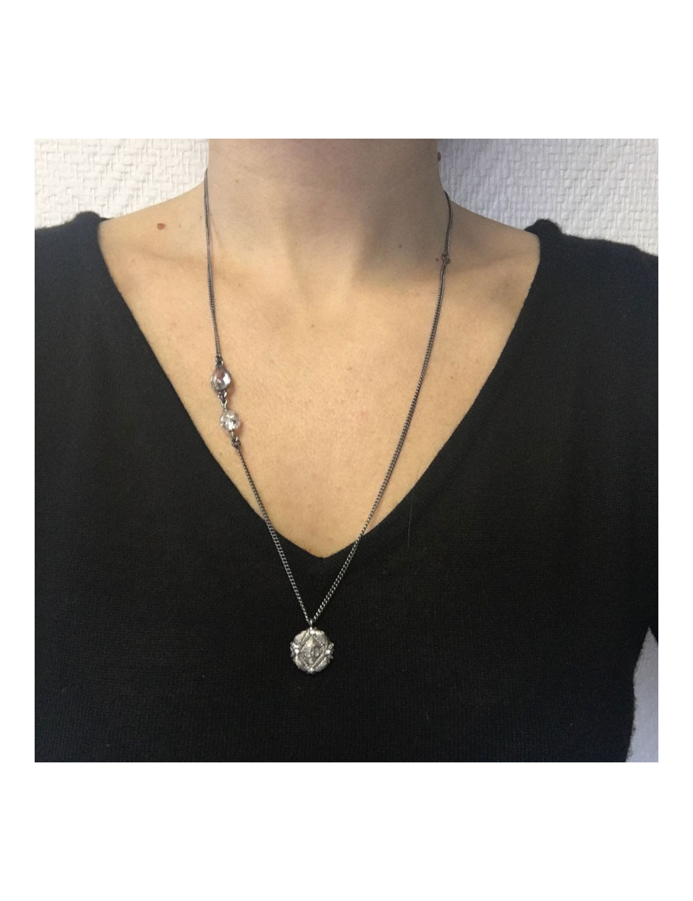 Ruthenium CHANEL necklace