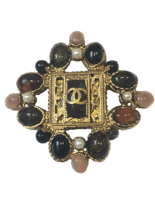 Watermark and glass CHANEL brooch