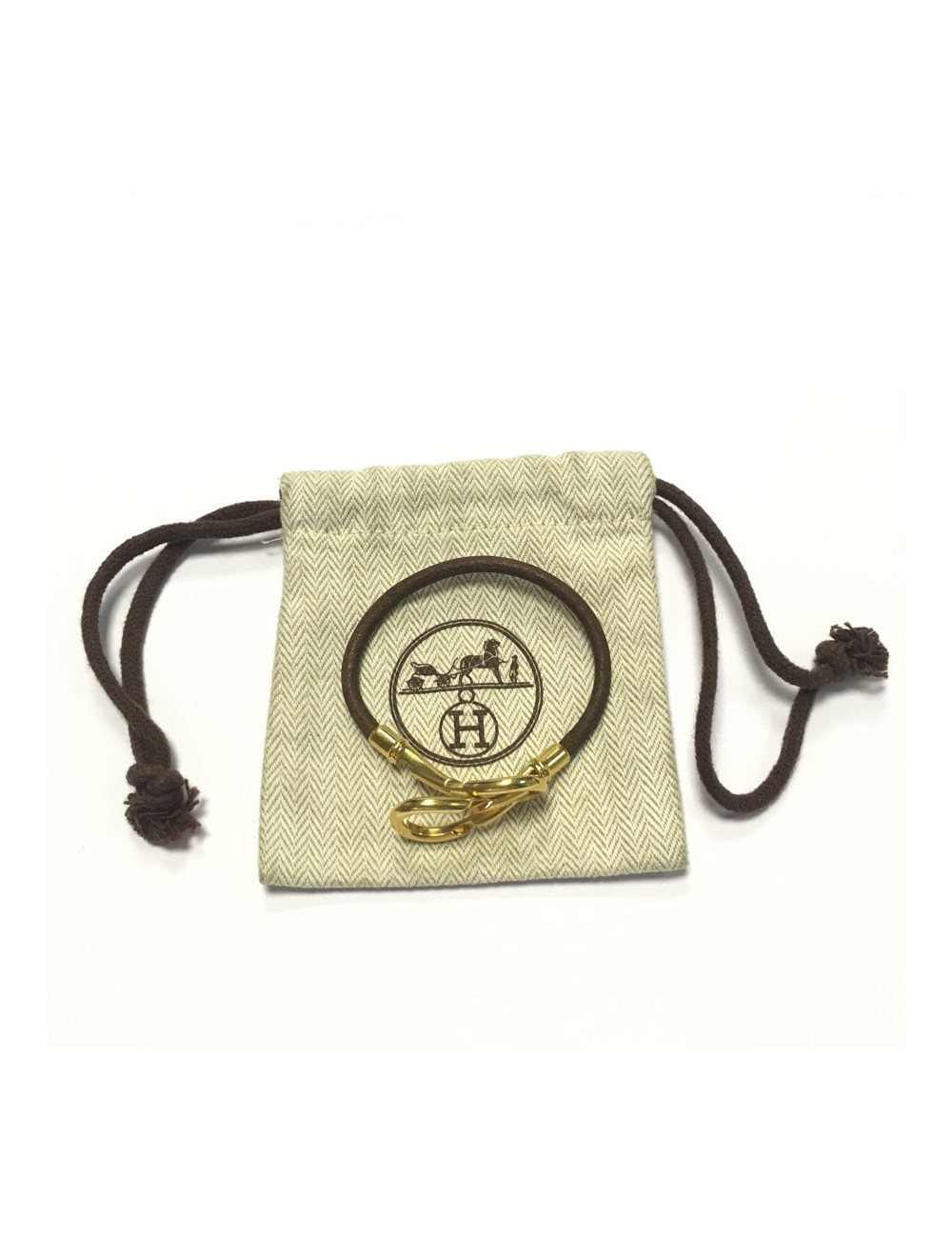 Jumbo HERMES leather bracelet