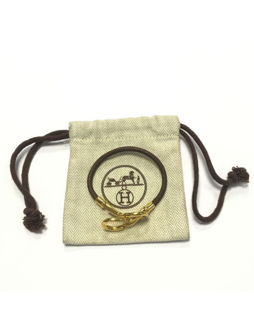 Jumbo HERMES leather bracelet