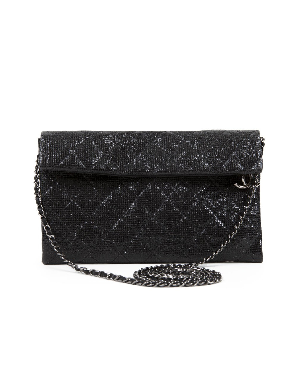 Pochette CHANEL noire brillant