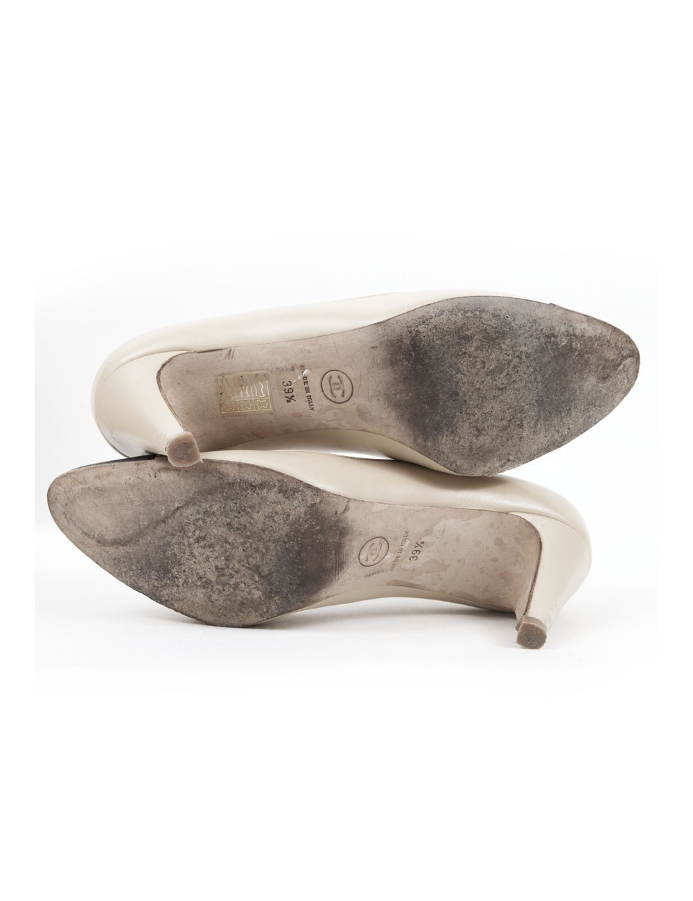 Escarpins CHANEL T39,5 bicolore