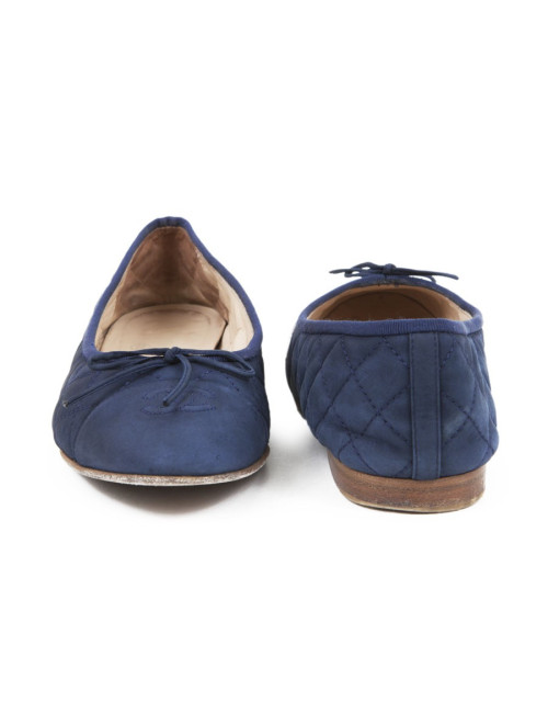 Ballerines CHANEL T39 bleu
