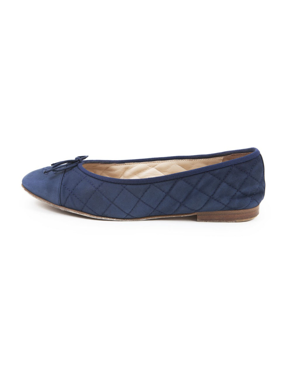 Ballerines CHANEL T39 cuir matelassé  bleu