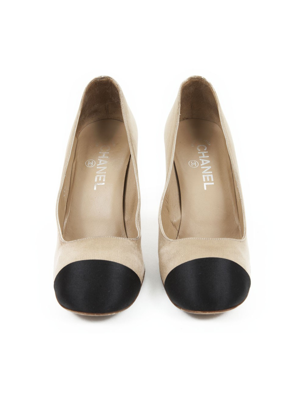 Shoes CHANEL T 39 two-tone satin silk