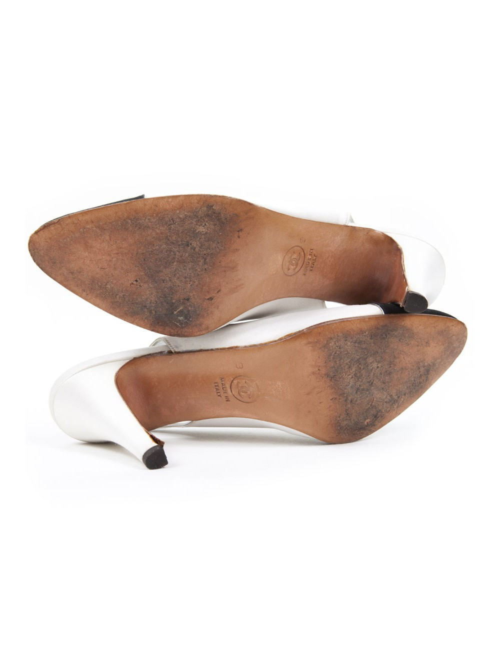 Sandals Couture CHANEL T9 two-tone satin silk