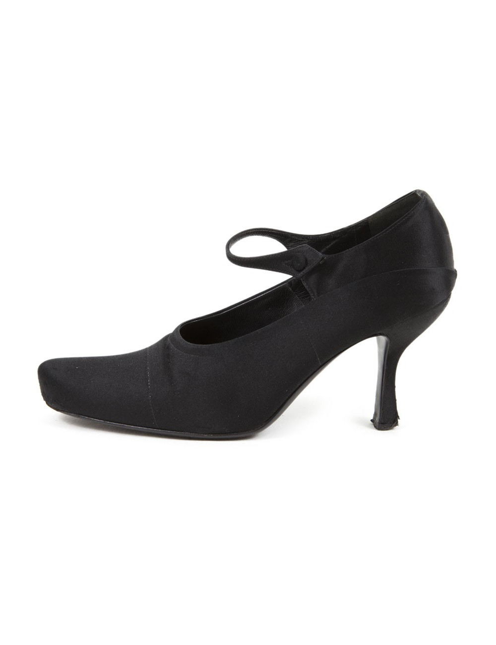 Shoes PRADA t 38.5 black silk evening