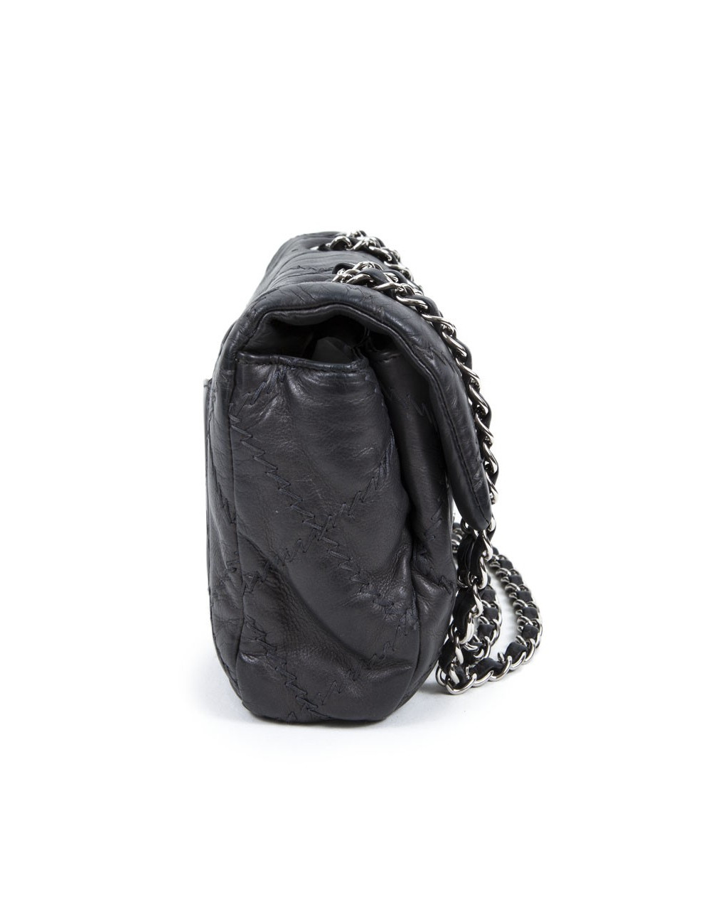 Sac CHANEL cuir gris