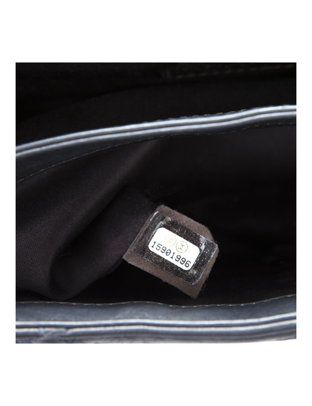 Slate gray CHANEL quilted leather bag