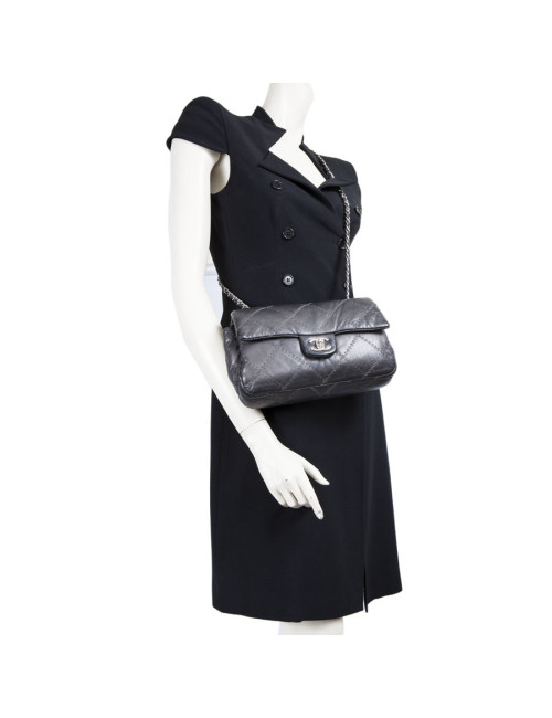 Sac CHANEL cuir gris