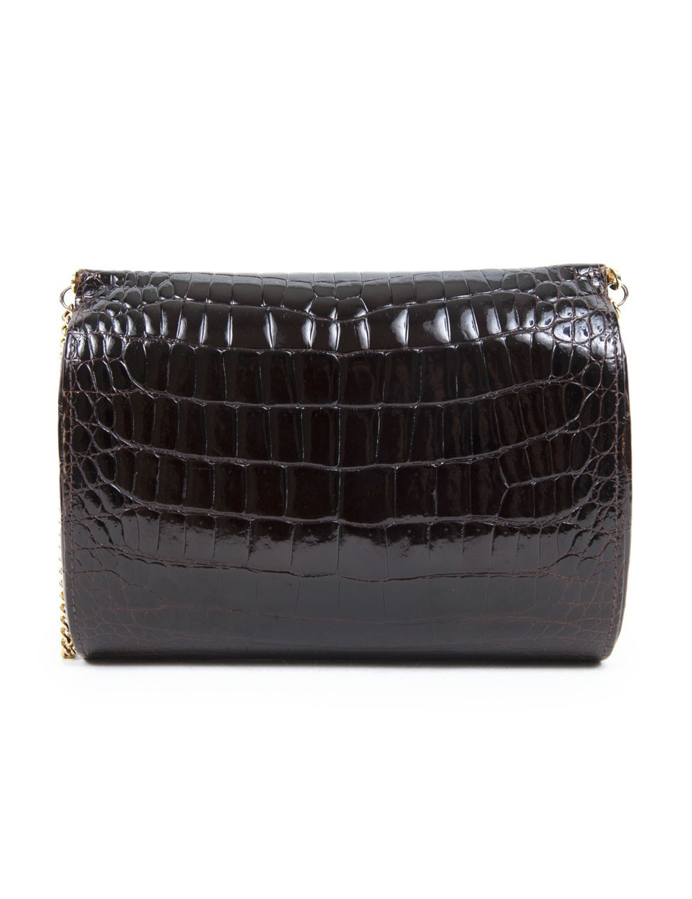 Minaudière GUCCI croco marron Vintage