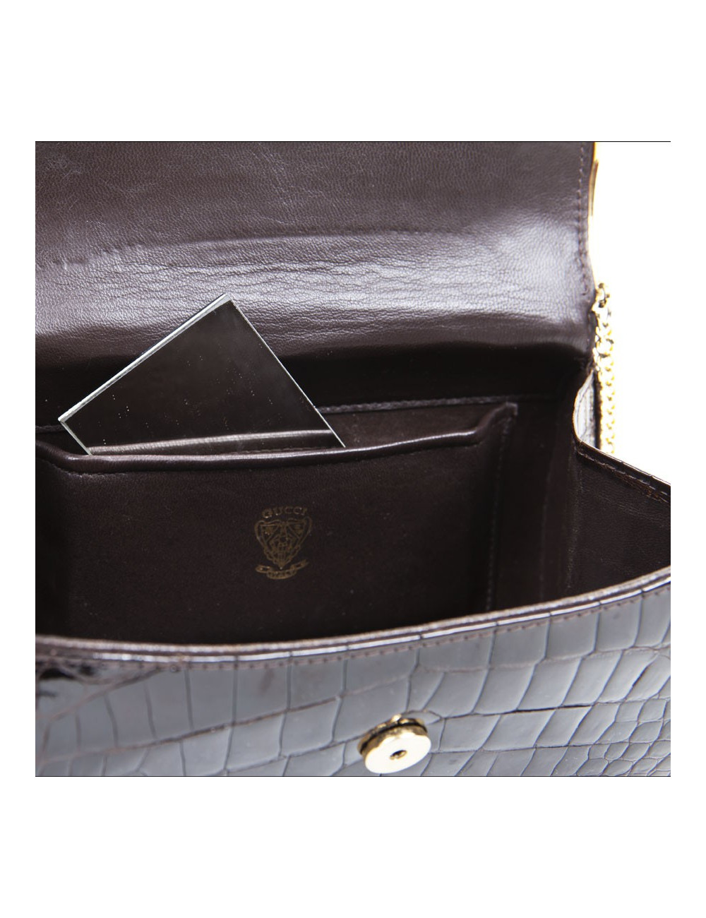 Clutch GUCCI Vintage Brown croco