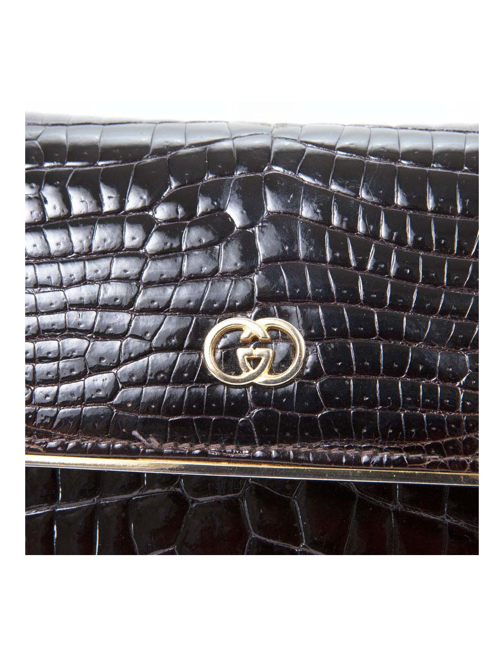 Clutch GUCCI Vintage Brown croco