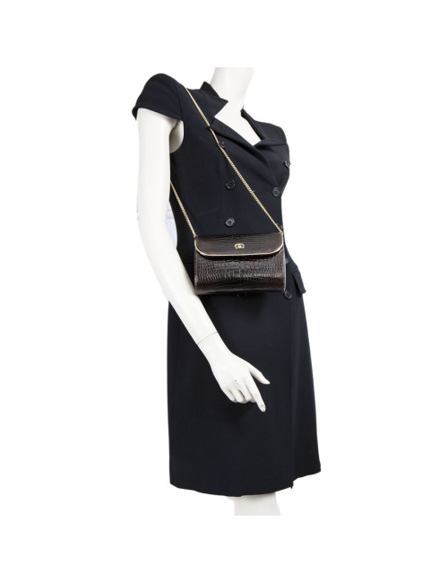 Clutch GUCCI Vintage Brown croco