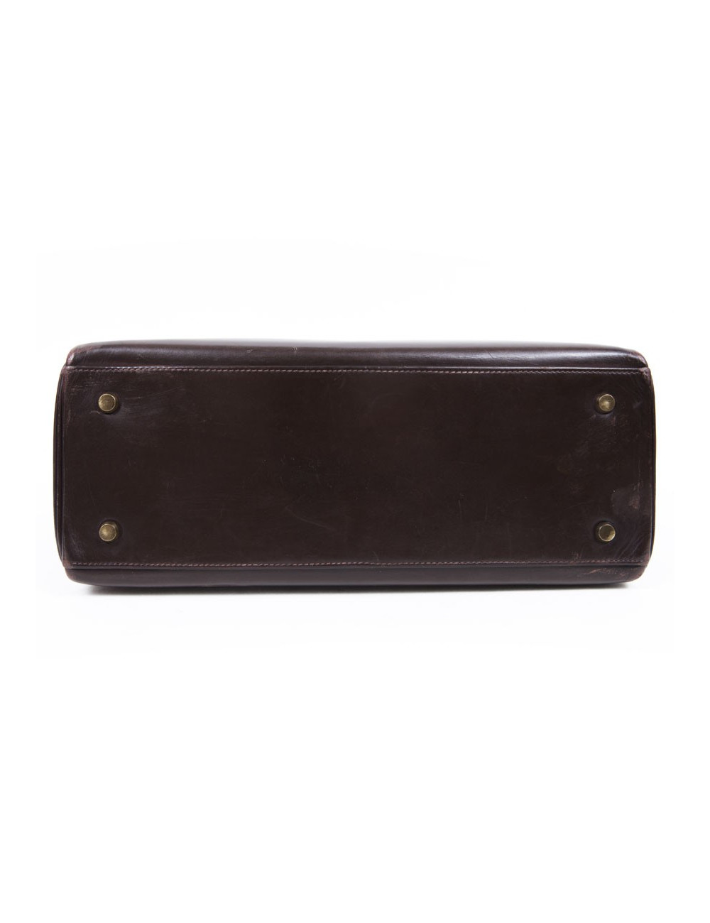 32 leather brown box Vintage HERMES Kelly bag