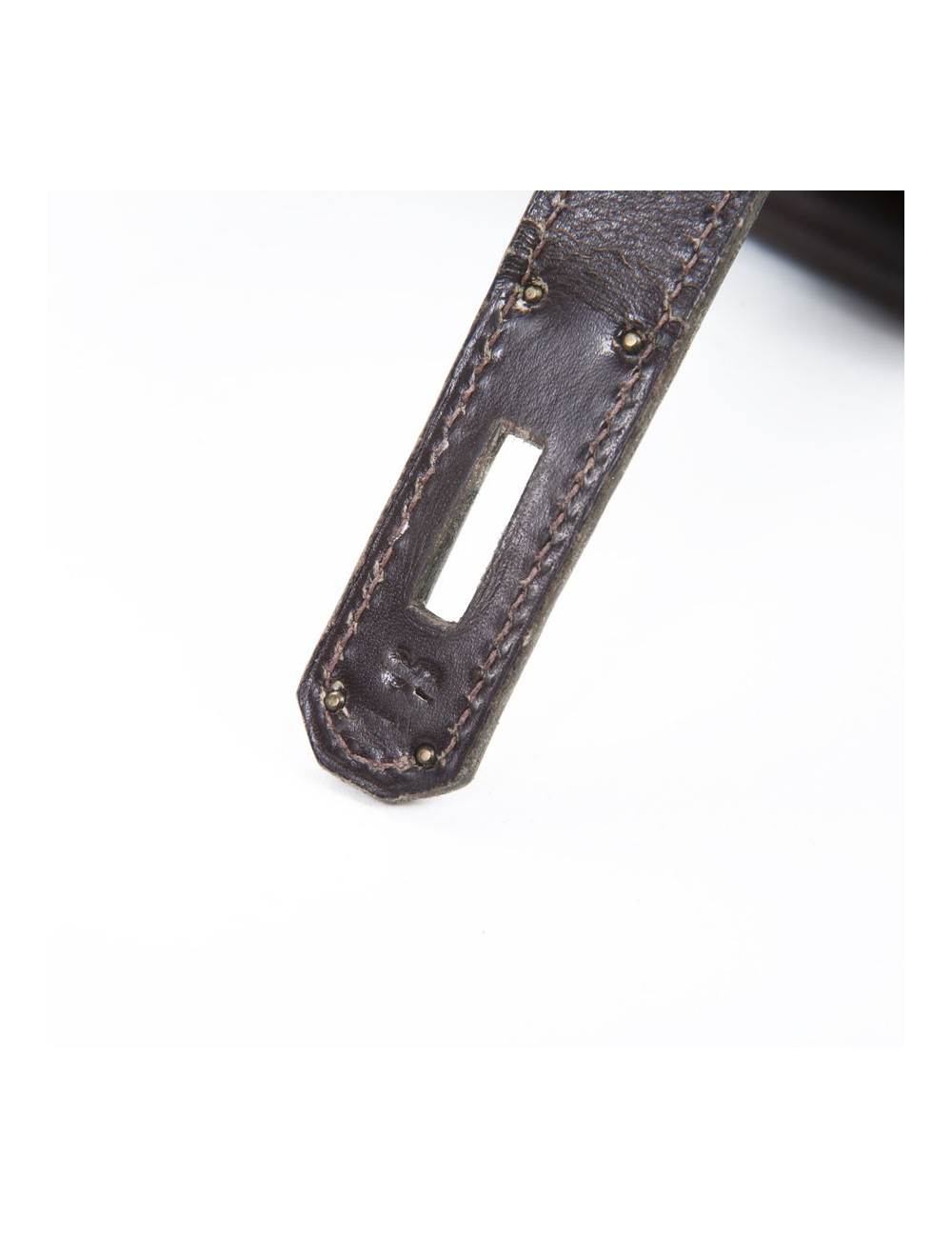 Sac Kelly 32 HERMES cuir box marron Vintage