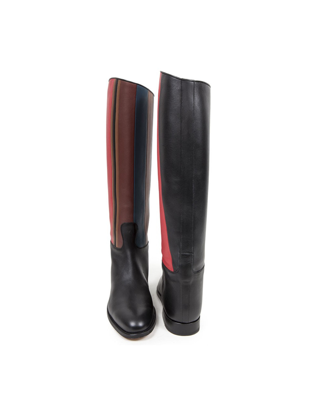 HERMES riding boots in multicolored leather size 39FR