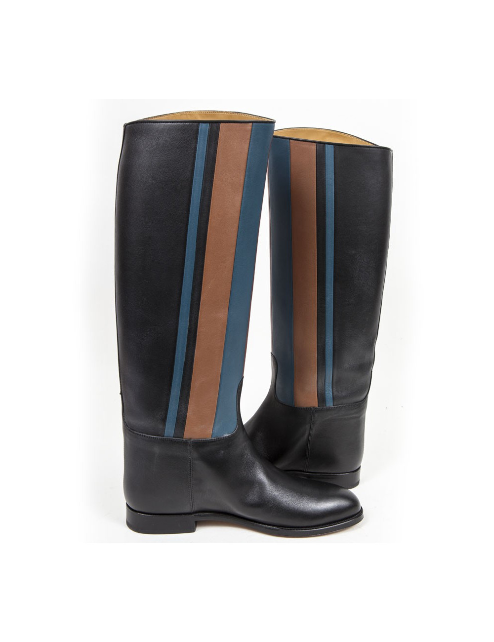 HERMES riding boots in multicolored leather size 39FR