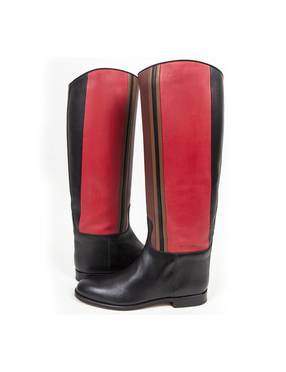 HERMES riding boots in multicolored leather size 39FR