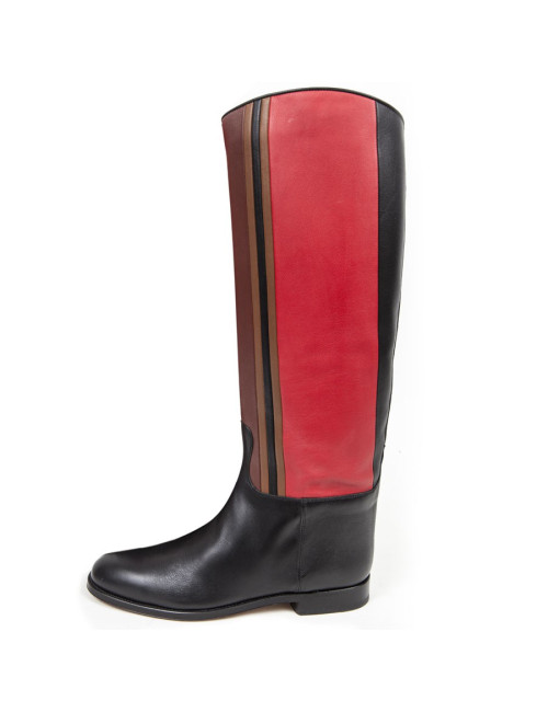 HERMES riding boots in multicolored leather size 39FR