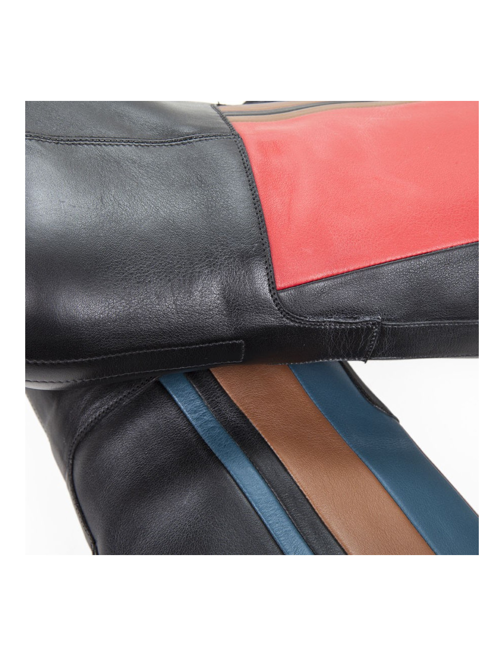 HERMES riding boots in multicolored leather size 39FR
