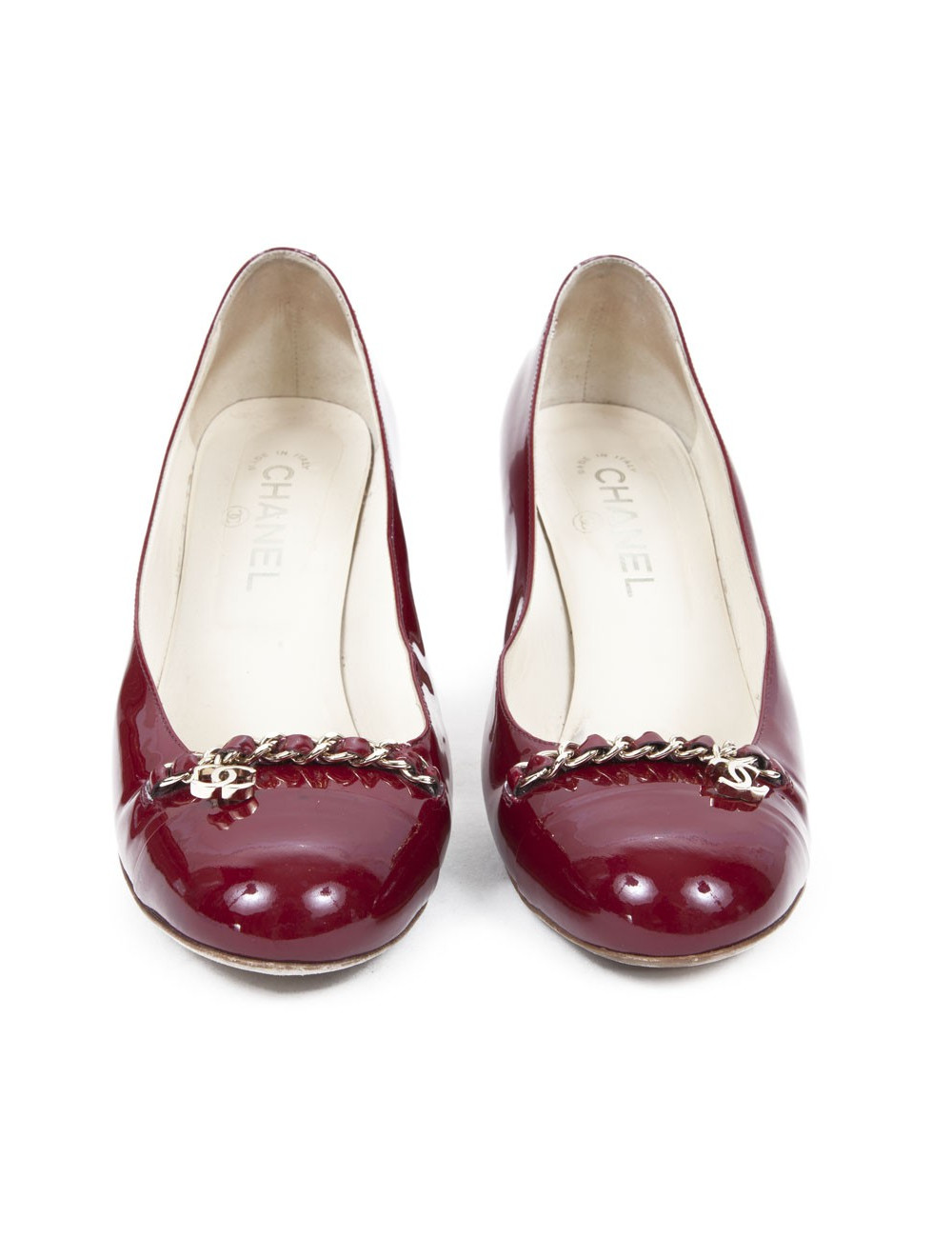 Shoes CHANEL t 39.5 C Burgundy patent leather