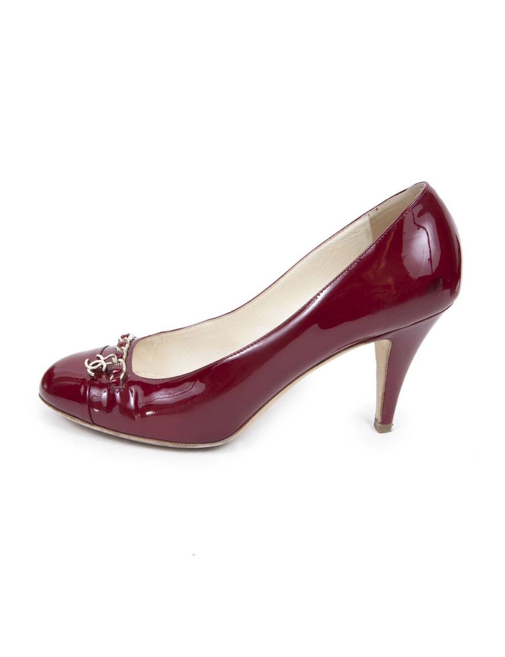 Shoes CHANEL t 39.5 C Burgundy patent leather