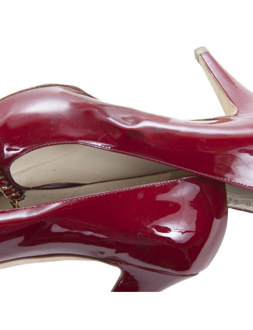 Shoes CHANEL t 39.5 C Burgundy patent leather