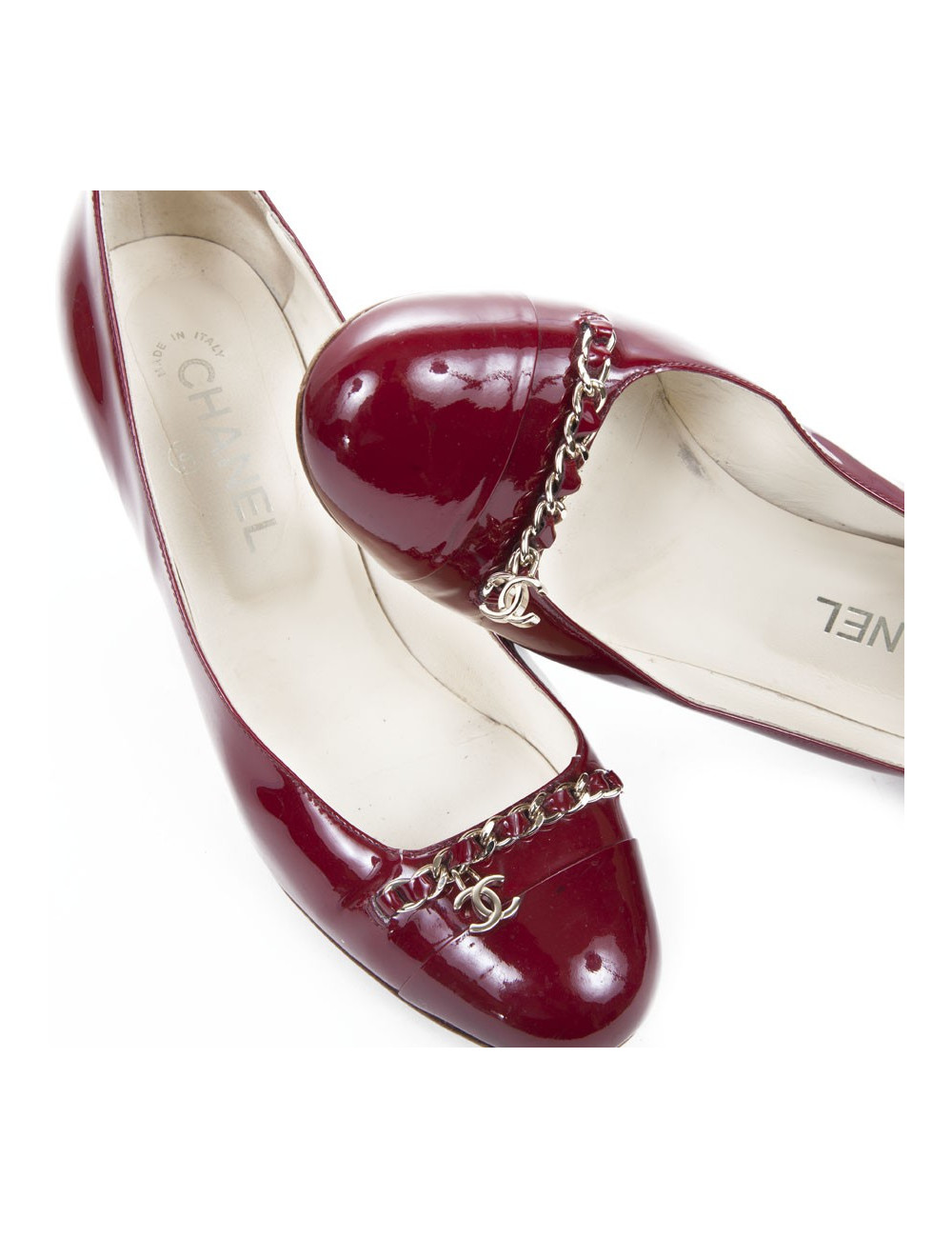 Shoes CHANEL t 39.5 C Burgundy patent leather