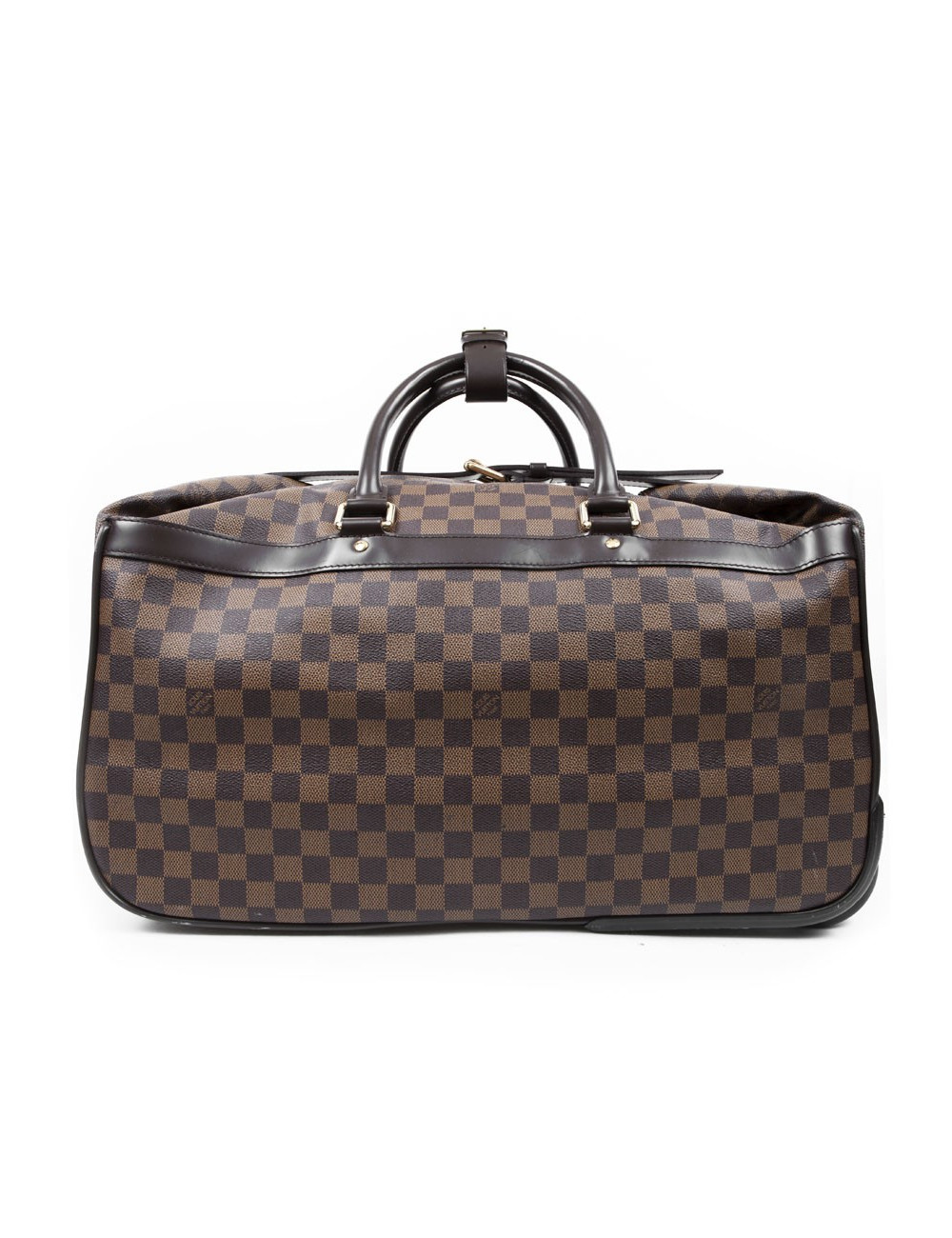 Valise de voyage LOUIS VUITTON "Eole"en toile damier marron