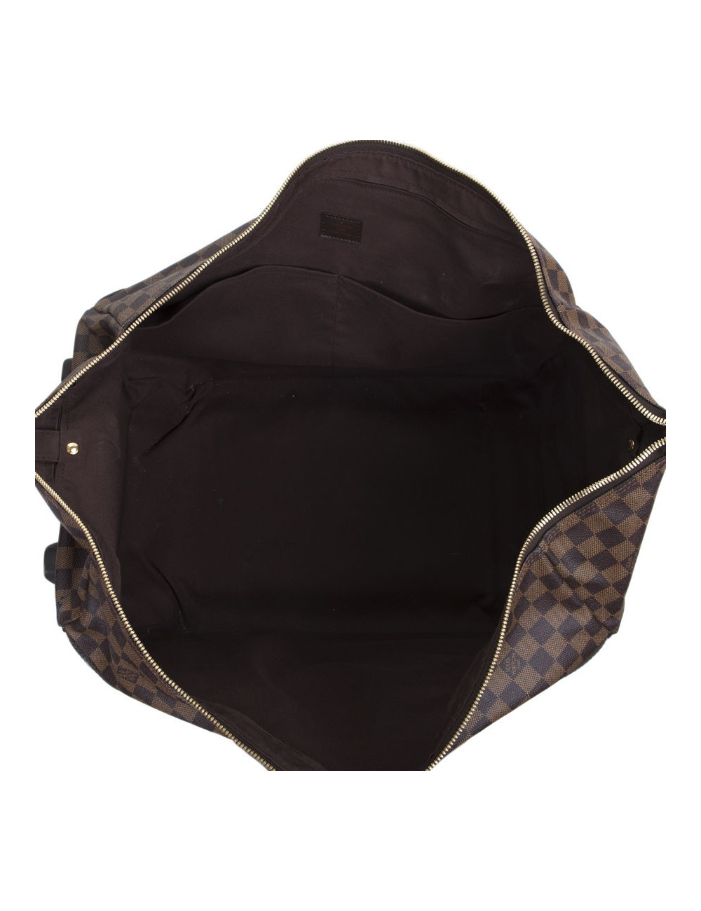 Valise de voyage LOUIS VUITTON "Eole"en toile damier marron