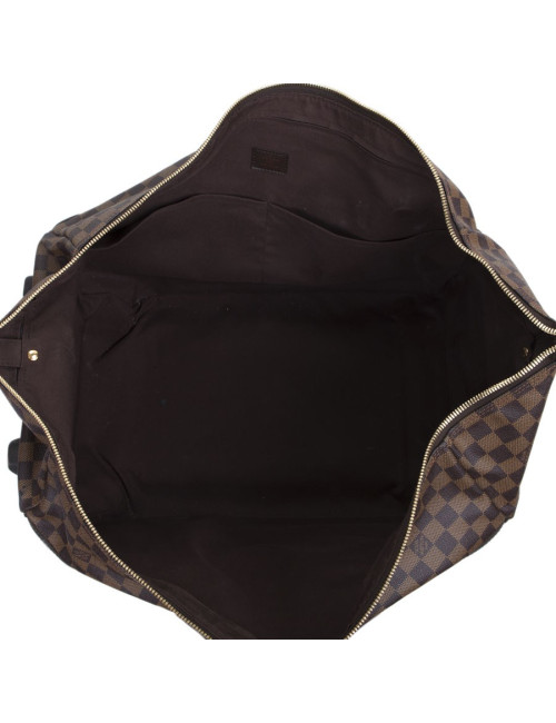 Valise de voyage LOUIS VUITTON "Eole"en toile damier marron