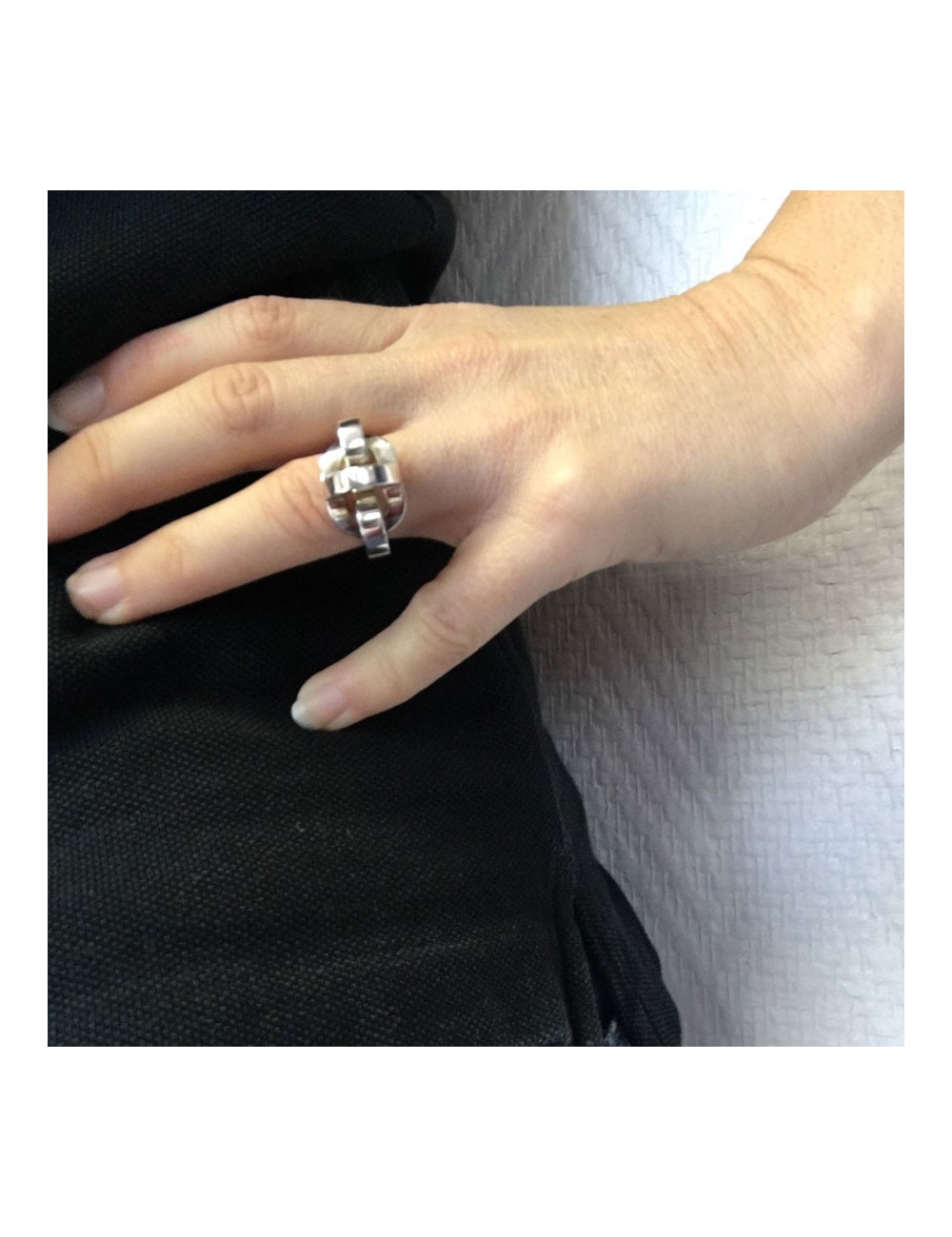 HERMES silver size 50 ring