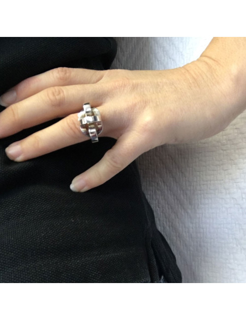 HERMES silver size 50 ring