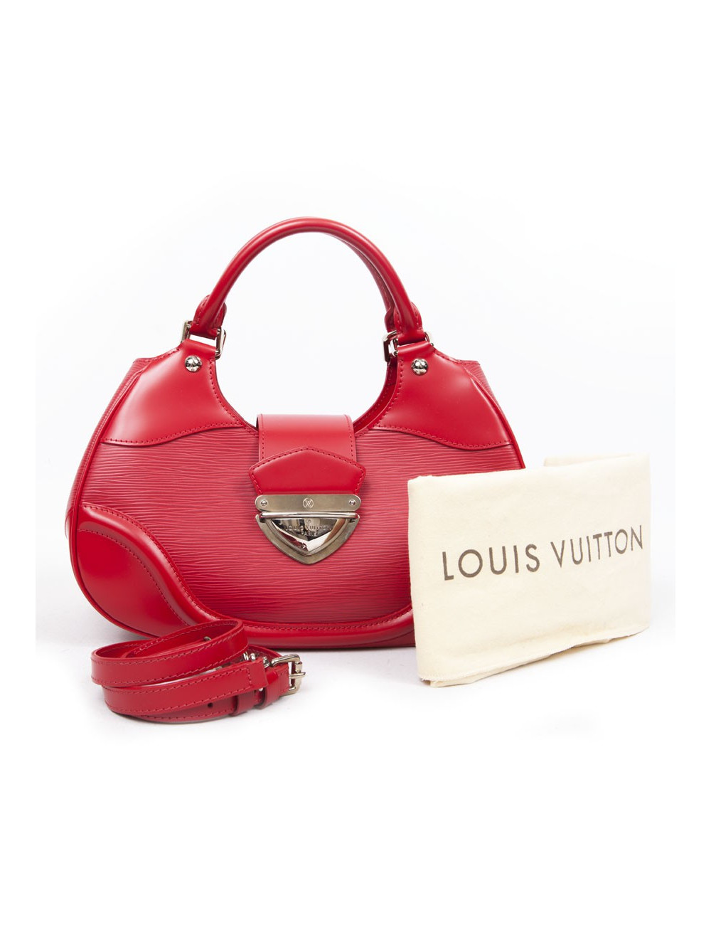 LOUIS VUITTON red epi leather bag