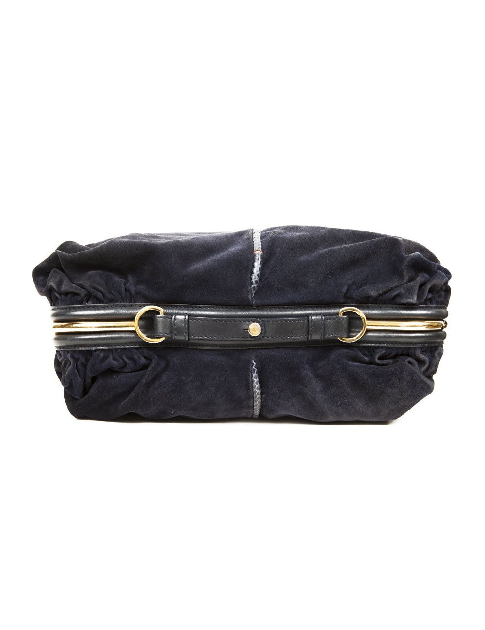 Sac JIMMY CHOO daim bleu nuit