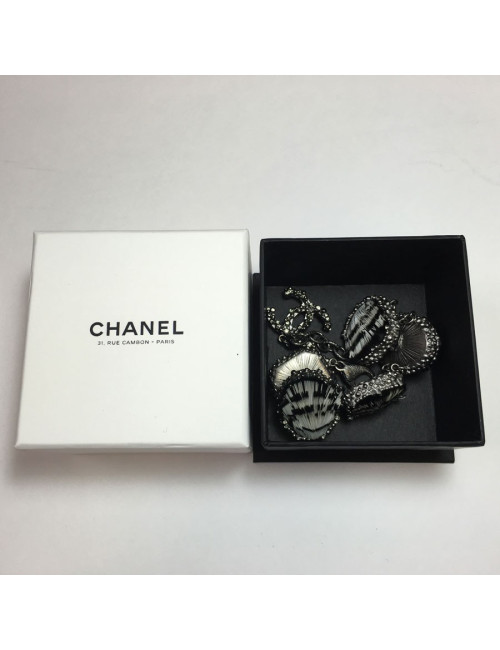 Bracelet CHANEL en plumes et argent