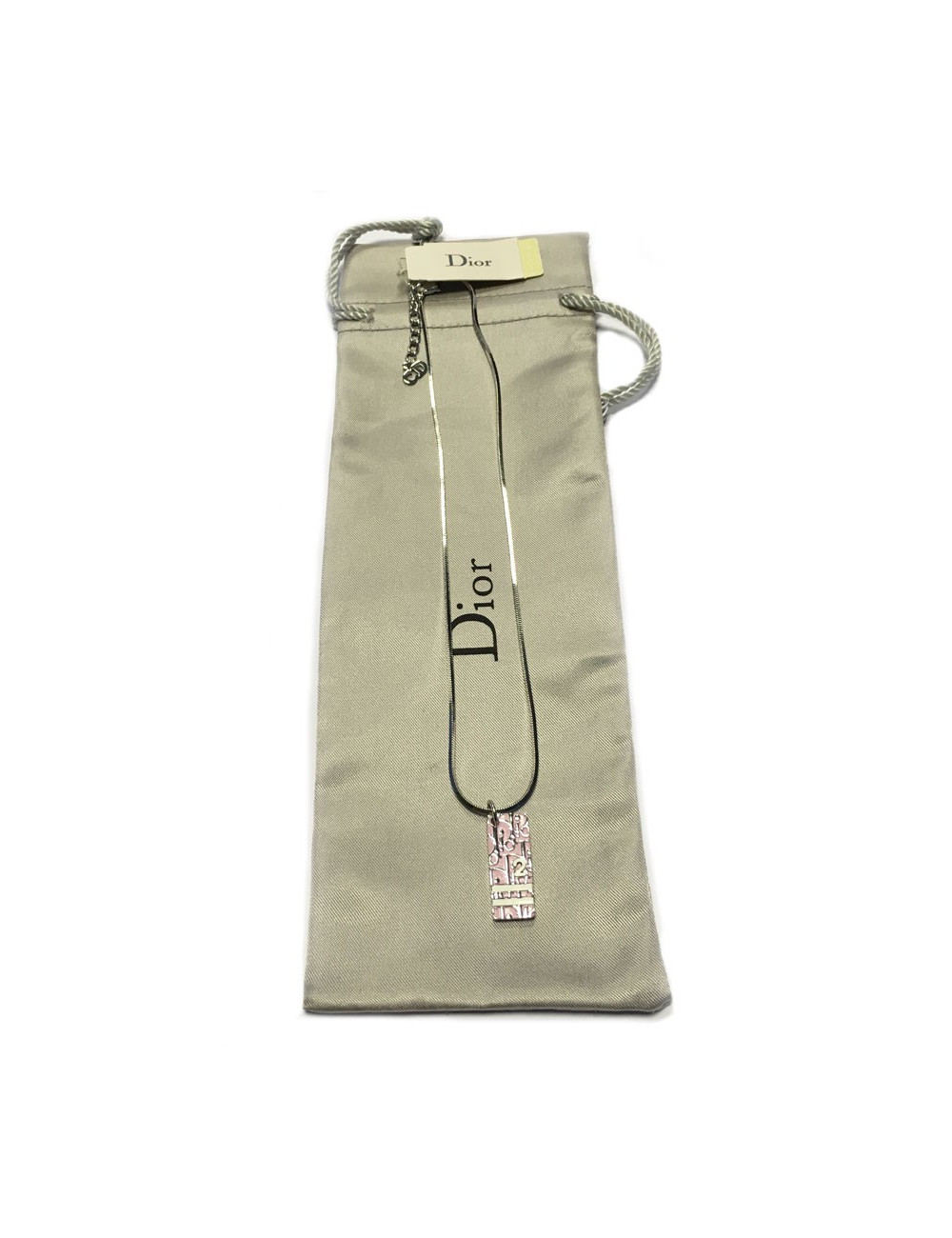 Collier CHRISTIAN DIOR en métal argenté