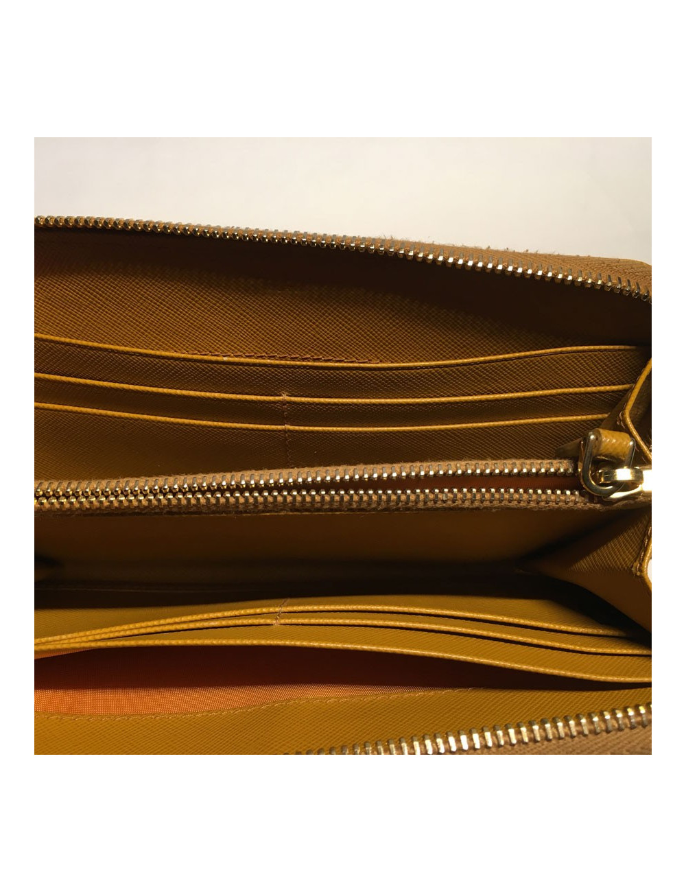 PRADA leather gold portfolio