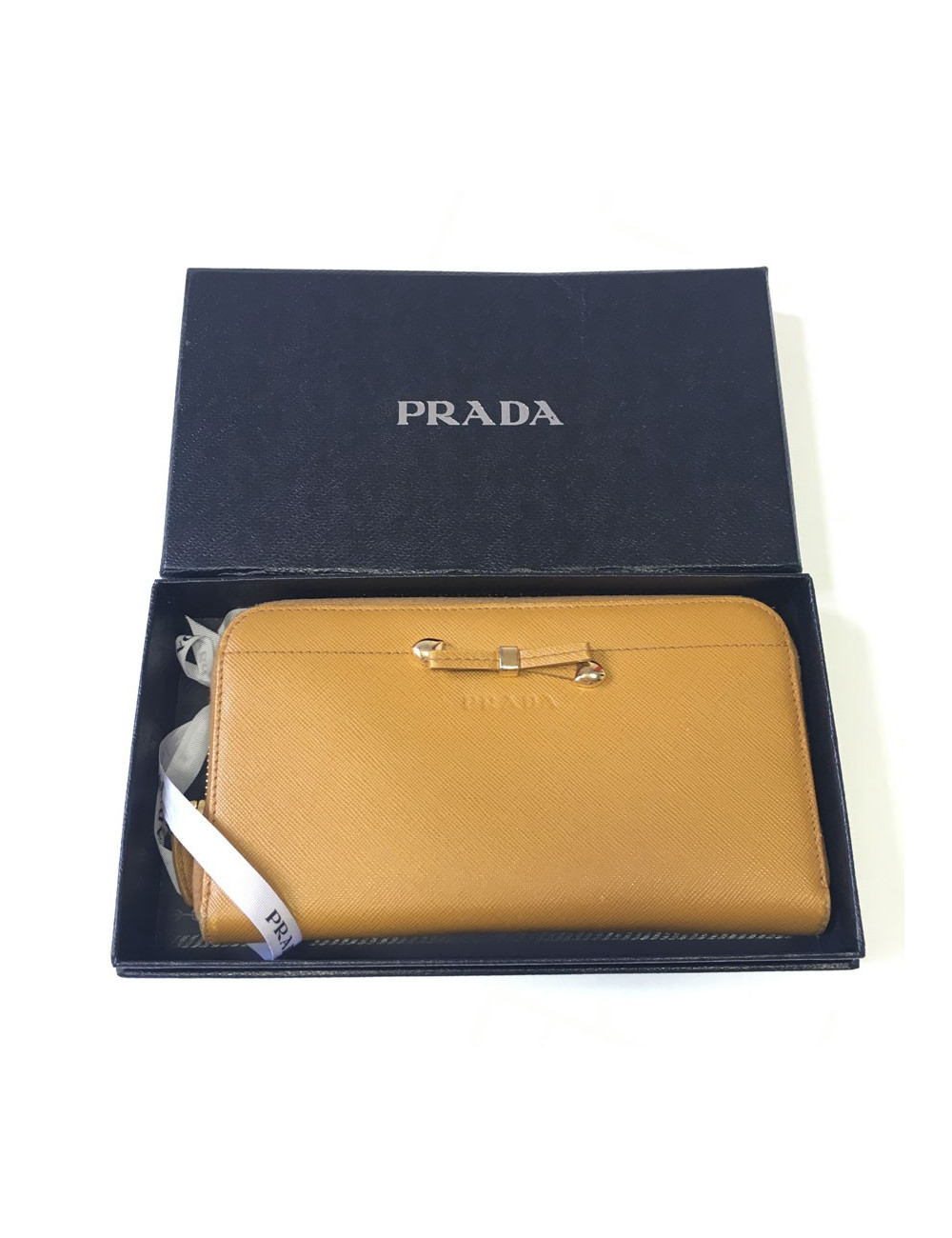 XXX Portefeuille PRADA cuir gold