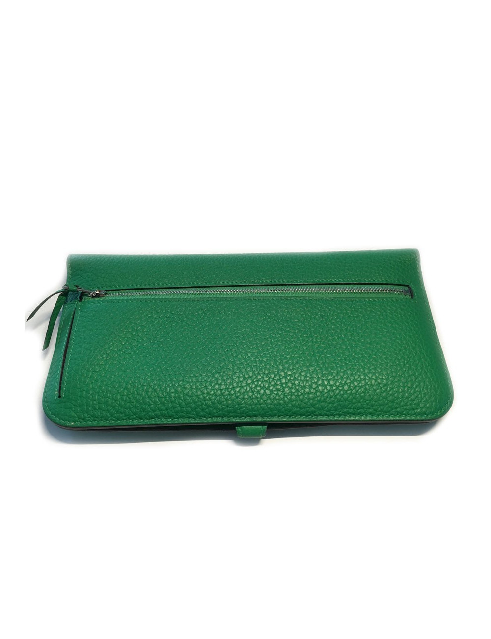 Portefeuille  dogon HERMES vert bamboo