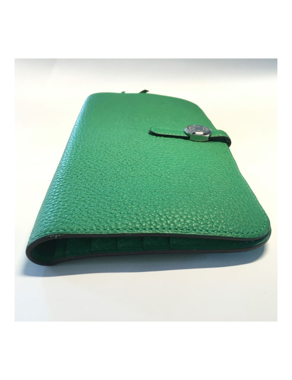 Portefeuille  dogon HERMES vert bamboo